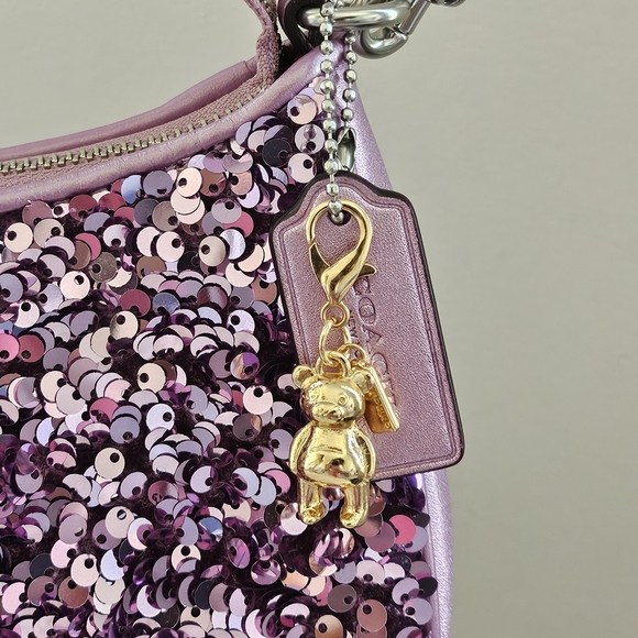 Coach New York Teri Shoulder Bag- purple sequins - Picture 2 of 6